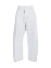 DSQUARED2 KAWAII WHITE BULL DENIM JEANS,11673773