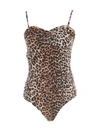 GANNI RECYCLED PRINTED ONE PIECE,A3118 943 LEOPARD