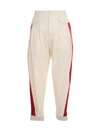 Maison Margiela White Side Stripe Gabardine Trousers In Ecru