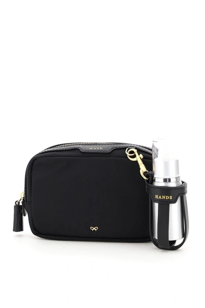 Anya Hindmarch Ppe Recycled-nylon Hygiene Kit In Black