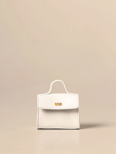 Gcds Mini Bag Micro  Bag In Synthetic Leather And Pvc In White