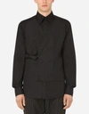 DOLCE & GABBANA COTTON SHIRT WITH WRAP FRONT