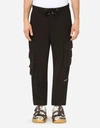 DOLCE & GABBANA GARMENT-DYED STRETCH COTTON JOGGING PANTS