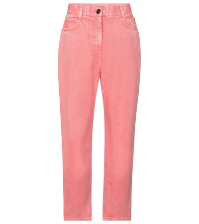 Balmain High-rise Straight Jeans In Pink