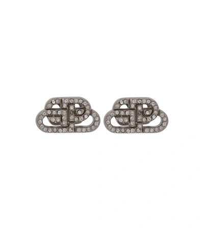 BALENCIAGA BB XS CRYSTAL EARRINGS,P00532864