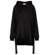 VALENTINO LACE-TRIMMED COTTON-BLEND HOODIE,P00538098