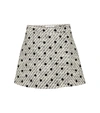 Valentino Layered Polka-dot Wool-blend Tweed Shorts In Grey