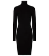 WOLFORD RIBBED-KNIT WOOL AND COTTON MINIDRESS,P00534507