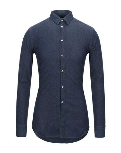 Raf Moore Solid Color Shirt In Blue