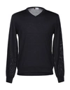 Heritage Man Sweater Blue Size 48 Virgin Wool In Blue