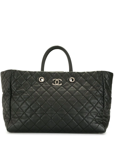Pre-owned Chanel Quilted Tote Bag In Black