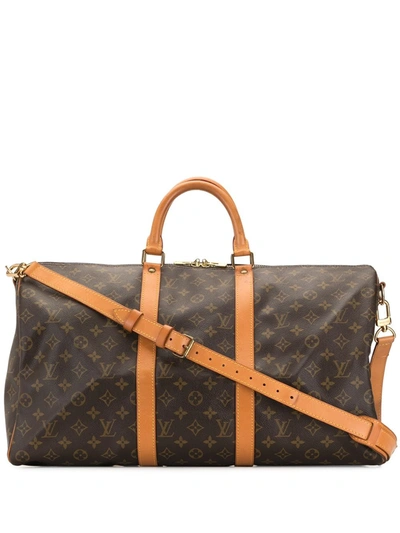 Pre-owned Louis Vuitton  Keepall 50 Bandoulière Handbag In Brown