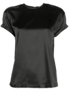 Brunello Cucinelli Silk Crew-neck T-shirt In Black