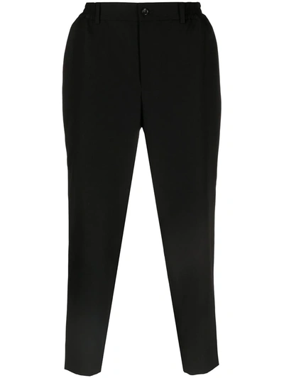 Comme Des Garçons Homme Deux Cropped Slim-fit Trousers In Black