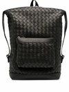 BOTTEGA VENETA BOTTEGA VENETA MEN'S BLACK LEATHER BACKPACK,653118V0E548803 UNI