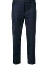 Thom Browne 120s Cropped Tailored Trousers In Blue