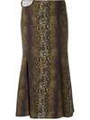 VERSACE SNAKE-PRINT MID-LENGTH SKIRT