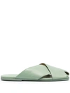 Marsèll Crossover-straps Flat Sandals In Green
