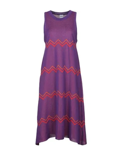 Akep Midi Dress In Purple