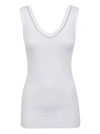Brunello Cucinelli V-neck Tank Top In Bianco