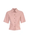 NANUSHKA VEGAN LEATHER 3/4S SHIRT,RSTP015.SABINE 32 PINK