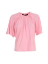FEDERICA TOSI CREW NECK 3/4S T-SHIRT W/CURL,TS030.0JE0081 0051 PINK