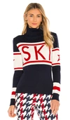 Perfect Moment Schild Courchevel-intarsia Merino-wool Sweater In Navy
