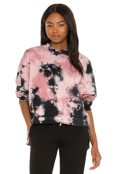 Electric & Rose Women's Neil Tie-dye High-low Sweatshirt In Blush Onyx