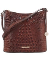 Brahmin Katie Melbourne Embossed Leather Crossbody In Pecan Melbourne/gold