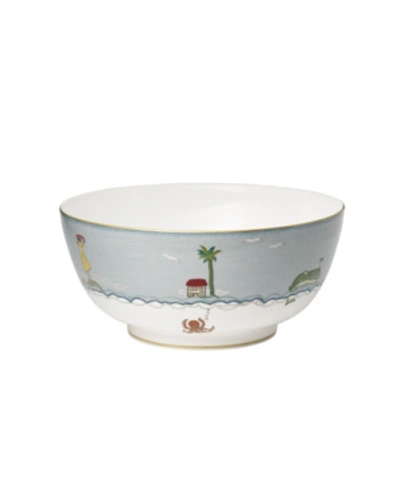 Wedgwood Sailors Farewell Serving Bowl 10.2" In Multi