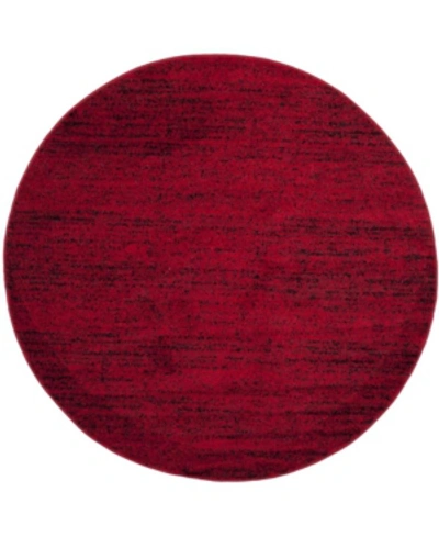 Safavieh Adirondack 117 Red And Black 6' X 6' Round Area Rug
