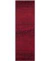 SAFAVIEH ADIRONDACK 116 RED AND BLACK 2'6" X 6' RUNNER AREA RUG
