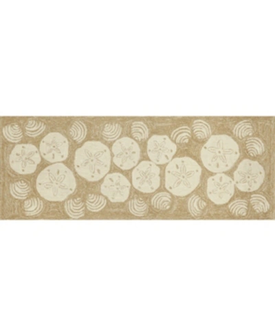 Liora Manne Frontporch Shell Toss 2' X 5' Runner Rug In Ivory/cream