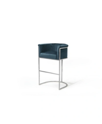 Chic Home Finley Bar Stool In Blue