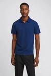 Filippa K Lycra Polo T-shirt In Marine Blue