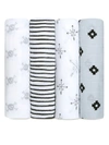 ADEN + ANAIS BABY'S SET OF FOUR CLASSIC COTTON SWADDLES,400095320875