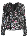 Parker Women's Floral Wrapped Tie Blouse In Multi Cosmo