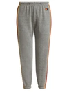 Aviator Nation Rainbow Stripe Track Pants In Light Grey Neon