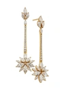 ADRIANA ORSINI AVALANCHE 18K GOLDPLATED CUBIC ZIRCONIA PENDULUM EARRINGS,400013018784