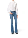 Frame Le High N Tight Flared Leg Jeans In Blue