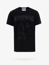 Moschino Black Double Question Mark Print T-shirt In Black