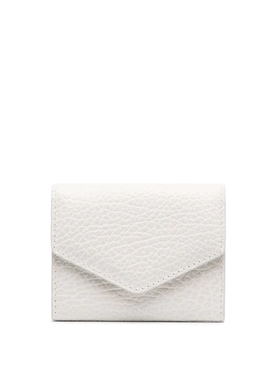 Maison Margiela Envelope-shaped Textured Wallet In Neutrals