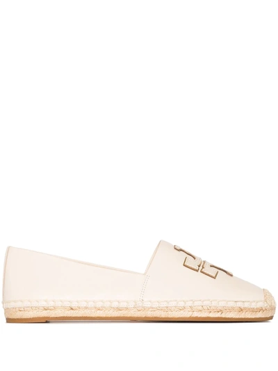 Tory Burch Ines Leather Espadrilles In Beige,gold