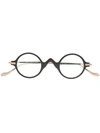 Matsuda Round Tortoiseshell Glasses In Schwarz