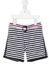 MONCLER STRIPED TRACK SHORTS
