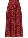 VALENTINO LIP PRINT PLEATED SKIRT