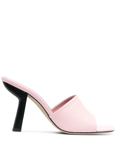 By Far Liliana Leather Sandals In Pink