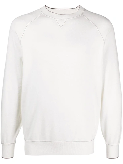 Brunello Cucinelli Cotton Sweatshirt In White