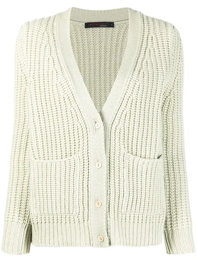 Incentive! Cashmere Ribbed Knit Cardigan In Neutrals