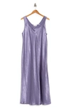 Vince Square Neck Satin Tank Dress In Aurora